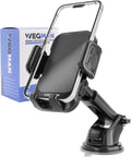 Wegman Telefoonhouder Auto Zuignap - Extra Krachtige Zuignap voor Dashboard en Raam - Telefoonhouders Auto - Zwart - afbeelding 1