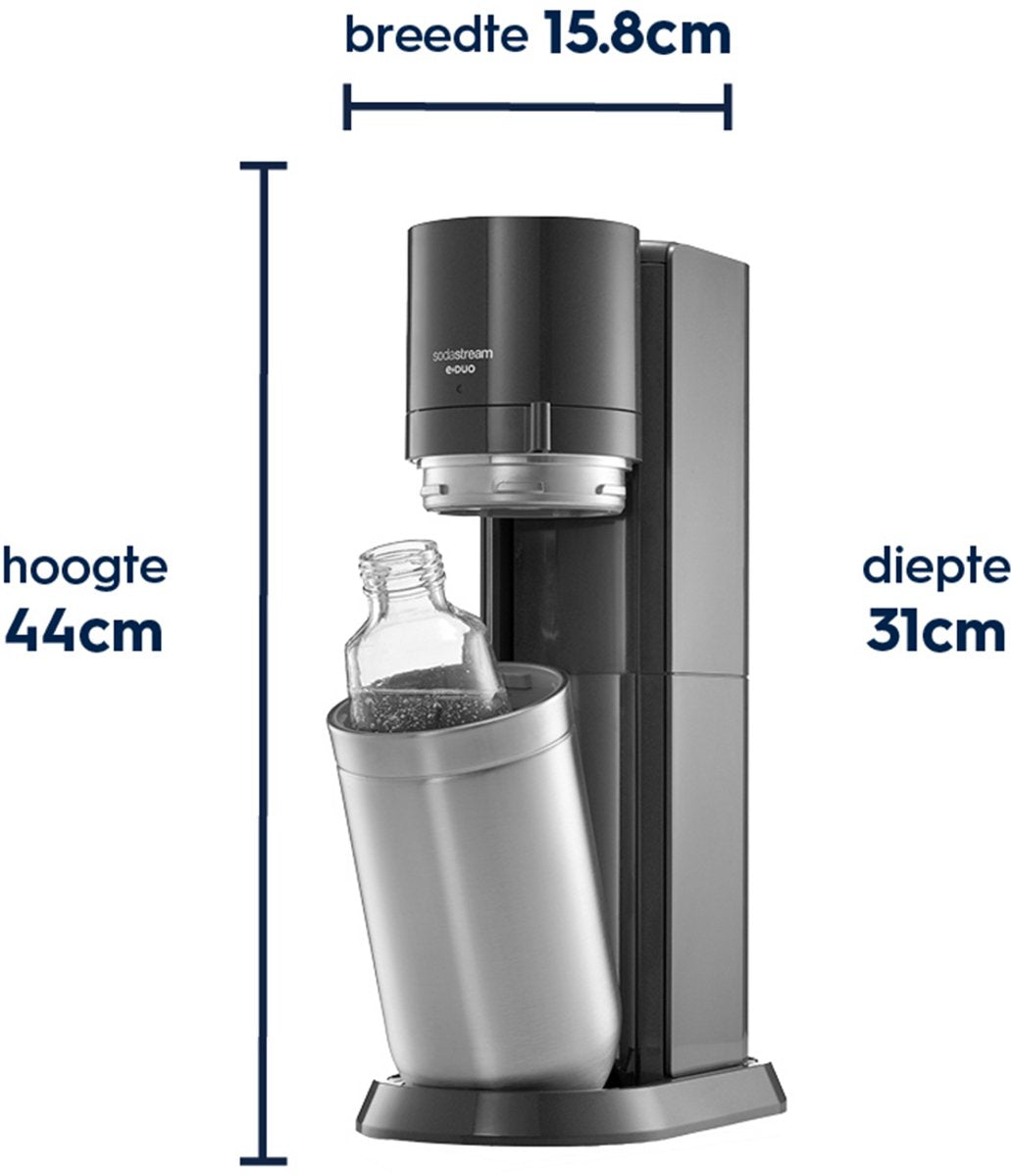 Sodastream Bruiswatermachine Duo Zwart - afbeelding 3