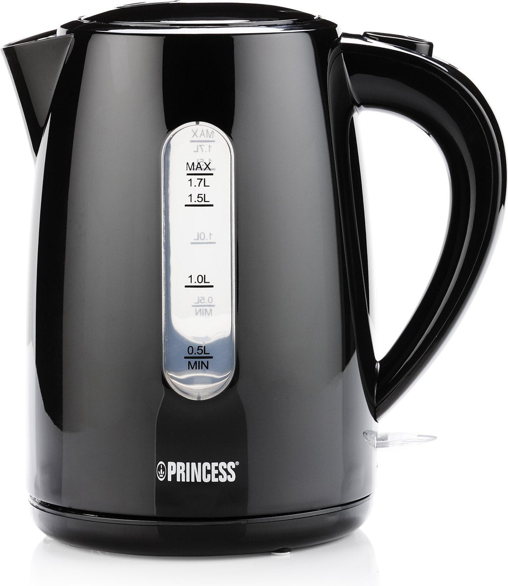 Princess Waterkoker 236017 - 1.7 Liter - 360° draaibaar - 2200W - Waterniveau indicator - Kalkfilter - Zwart - afbeelding 2