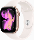 Apple Watch 11 - Wifi - 42mm - Rose Goudkleurig Aluminium Case with Light Blush Sport Band - S/M - afbeelding 1