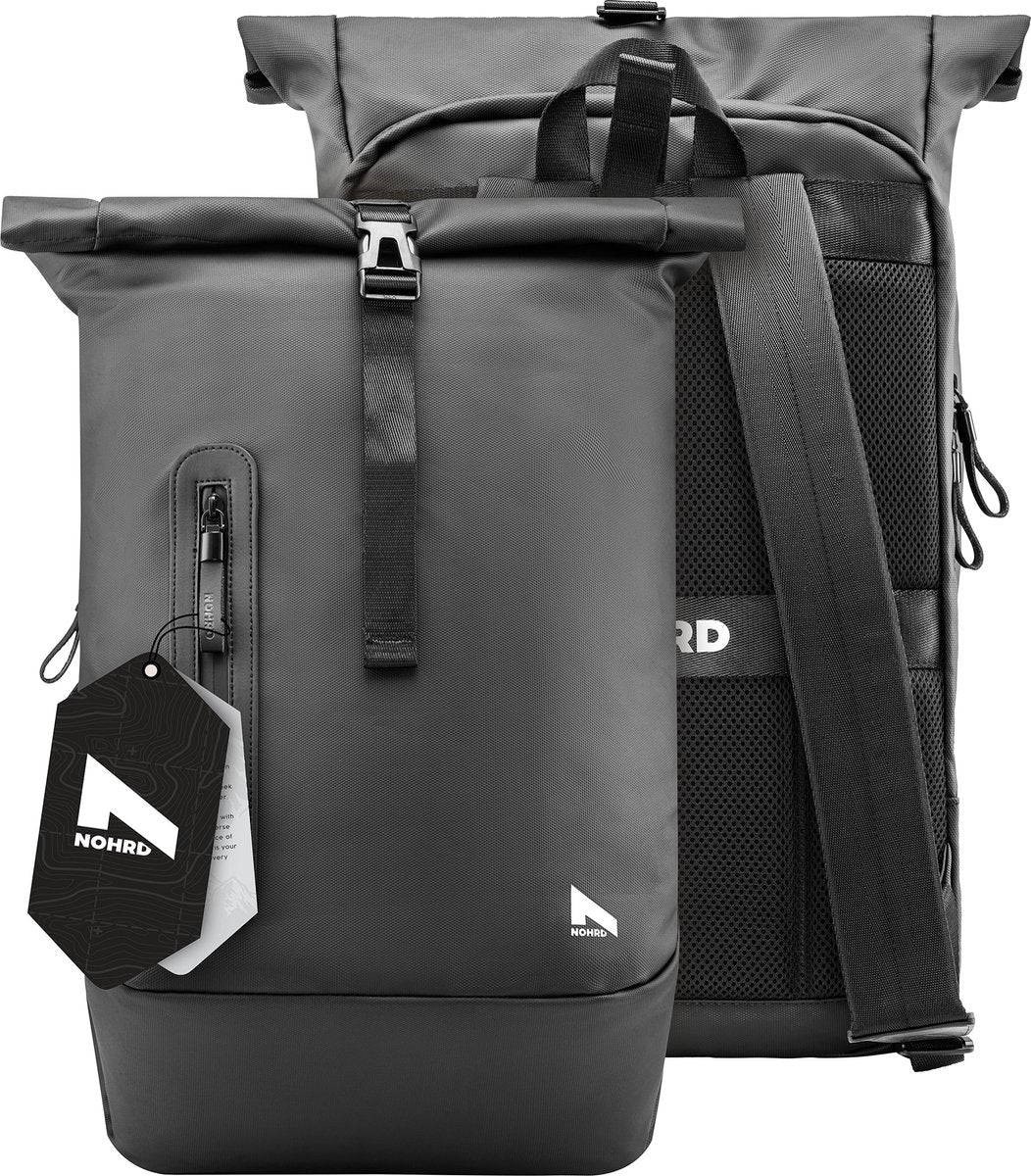 NOHRD Rolltop Laptop Rugzak - 20 tot 40 L - Laptoptas 15.6 Inch - Schooltas - Rugtas met Laptopvak - Dames & Heren - afbeelding 1