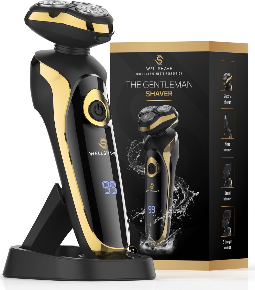 Wellshave 4 in 1 Scheerapparaat Elite - Scheerapparaat Mannen - Met Trimmer en Neustrimmer - Elektrische scheerapparaat - Scheren - Baardtrimmer - afbeelding 1