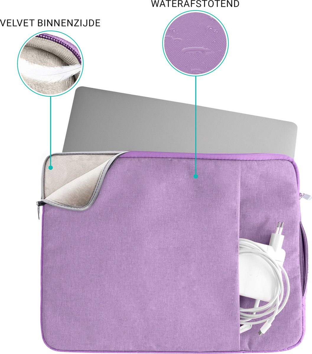 Coverzs Luxe Laptoptas - 15.6 inch & 17 inch - Paars - afbeelding 1