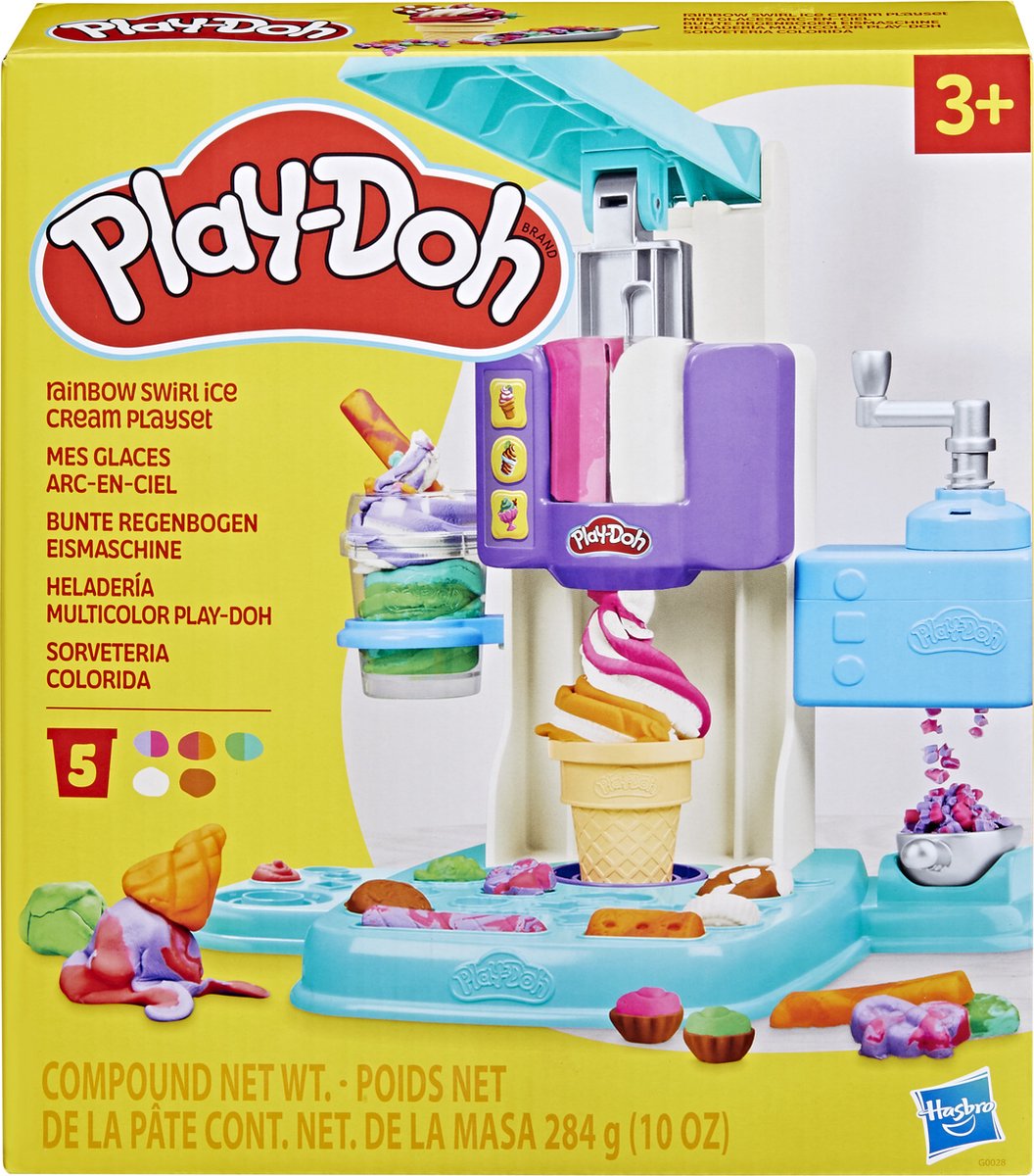 Play-Doh Rainbow Softijs Speelset - Boetseerklei - Inclusief 5 Play-Doh potjes - afbeelding 2