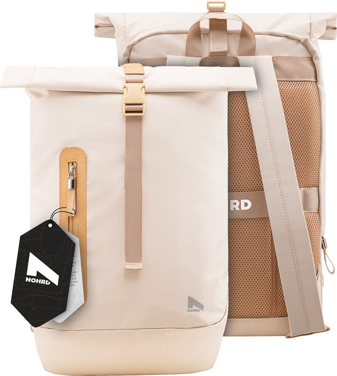 NOHRD Rolltop Laptop Rugzak - 20 tot 40 L - Laptoptas 15.6 Inch - Schooltas - Rugtas met Laptopvak - Dames & Heren - afbeelding 1