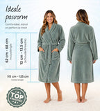 Unisex badjas fleece - ochtendjas - groen - afbeelding 5