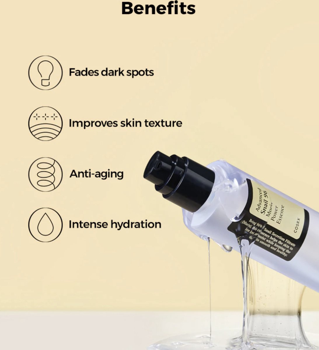 COSRX Advanced Snail 96 Mucin Power Essence - Korean Skincare - afbeelding 4