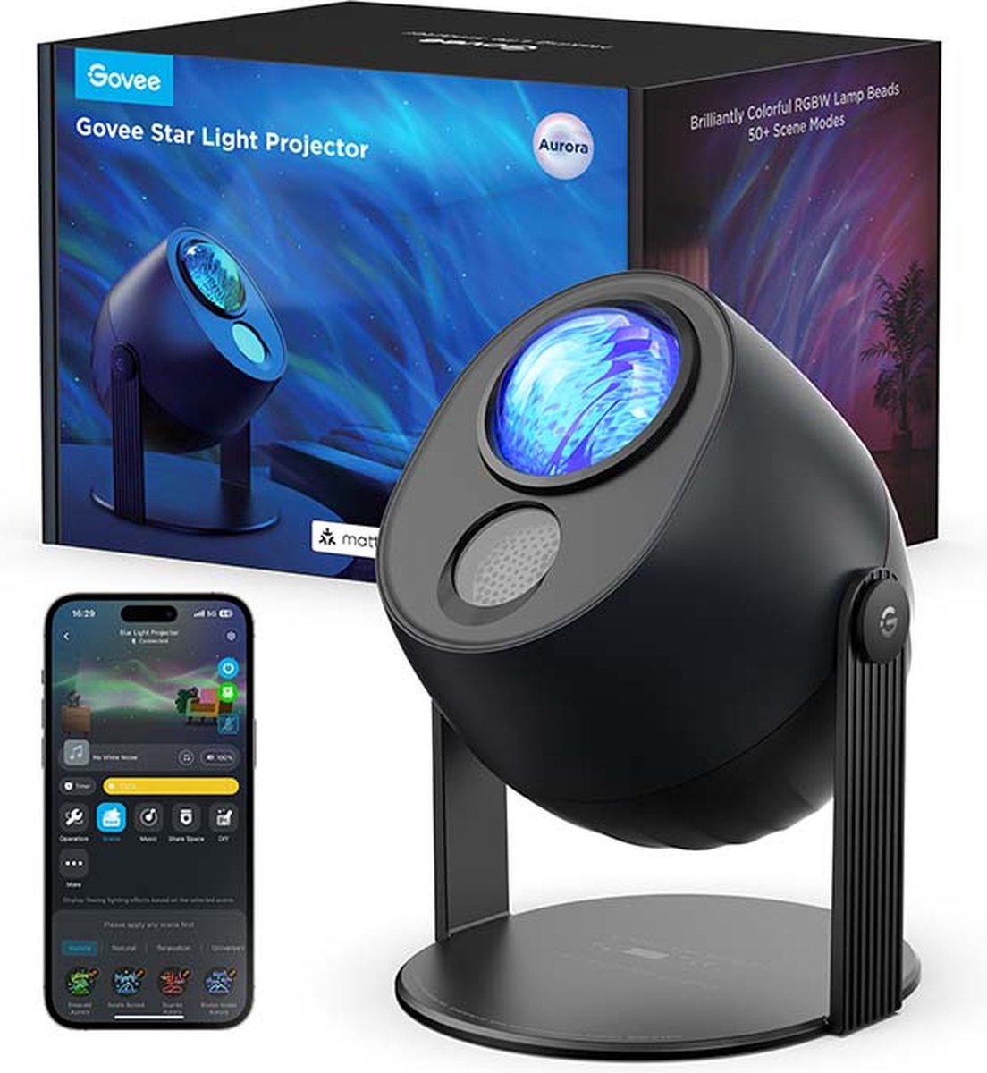Govee sterrenprojector Matter RGBW - afbeelding 1