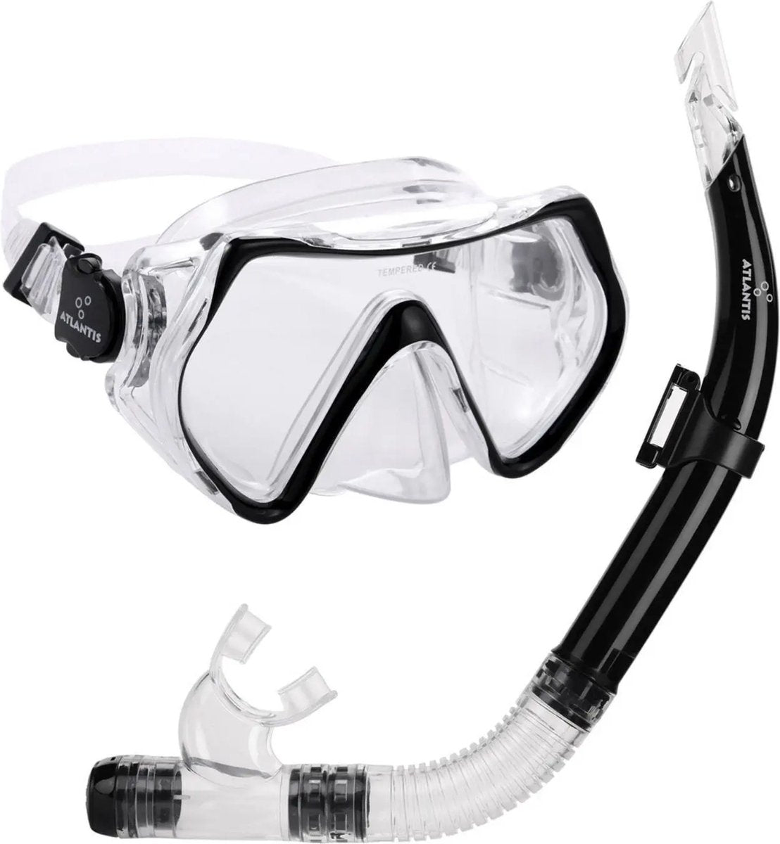 Atlantis Hawaï Combo - Snorkelset - Duikbril - Snorkel - Volwassenen - Zwart - afbeelding 3
