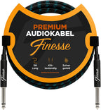 Finesse Gitaarkabel - 300cm - Jack 6.35mm - Audio Kabel - Instrumentkabel - Gitaar Kabel - afbeelding 1
