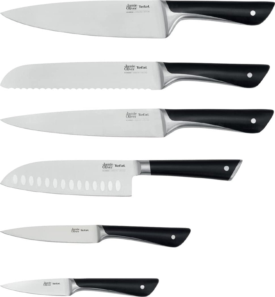 Jamie Oliver by Tefal Messenset - 6-delig - Inclusief Messenblok - Hout/RVS - Professionele Kwaliteit - afbeelding 2