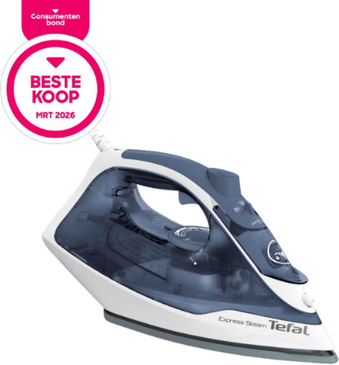 Tefal Express Steam FV2837 - Stoomstrijkijzer - 165 g/min Stoomboost - Anti-Kalk - Snel Opwarmen - 2400W - afbeelding 2