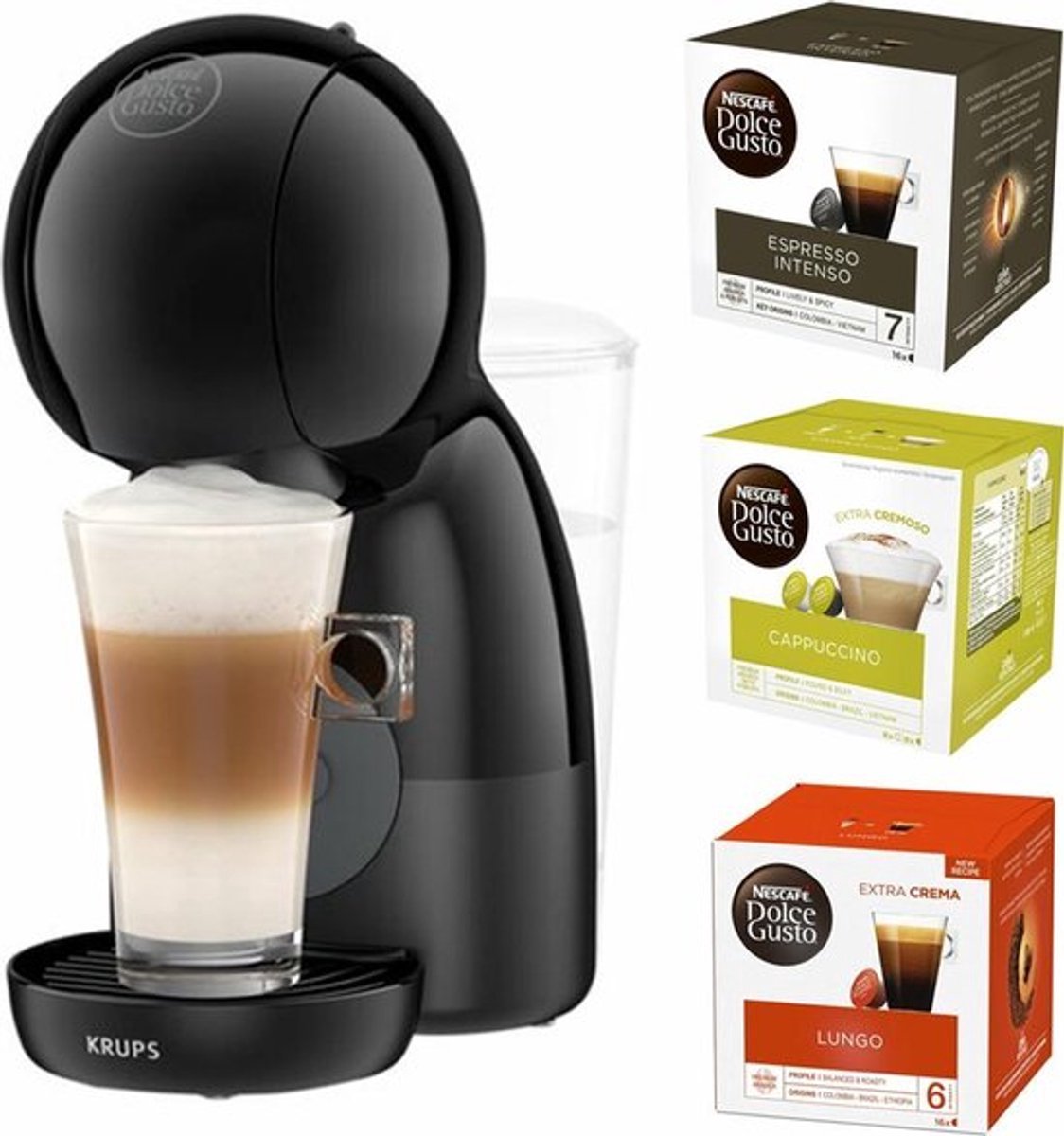Krups NESCAFÉ Dolce Gusto Piccolo XS KP1A35 - Inclusief Try Out Multi Pack Voor 40 Kopjes - Zwart - afbeelding 1