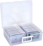 Somstyle Foto & Knutsel Organizer voor 1600 4R Foto's - 38 x 30 CM - Kleurgecodeerde Opbergbox - Opbergdoos met 16 Cassettes - Transparant - afbeelding 1