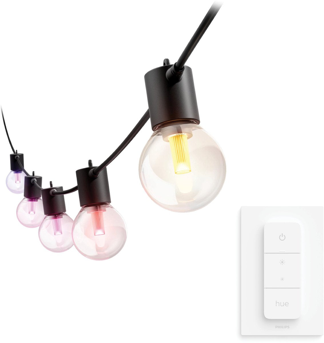 Philips Hue Festavia Lichtslinger 20 Globelampen - Wit en Gekleurd Licht - Incl. Hue Dimmer Switch - afbeelding 1