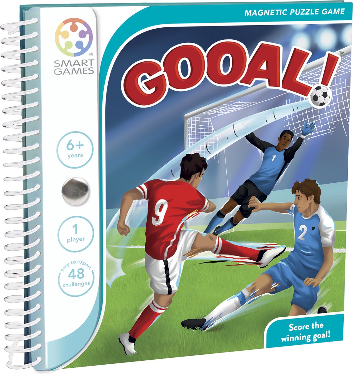 SmartGames Gooal! - Magnetisch Reisspel & Denkspel - 48 Opdrachten met Voetbalthema - Educatief Solospel voor Kinderen - Vanaf 6 Jaar - afbeelding 1