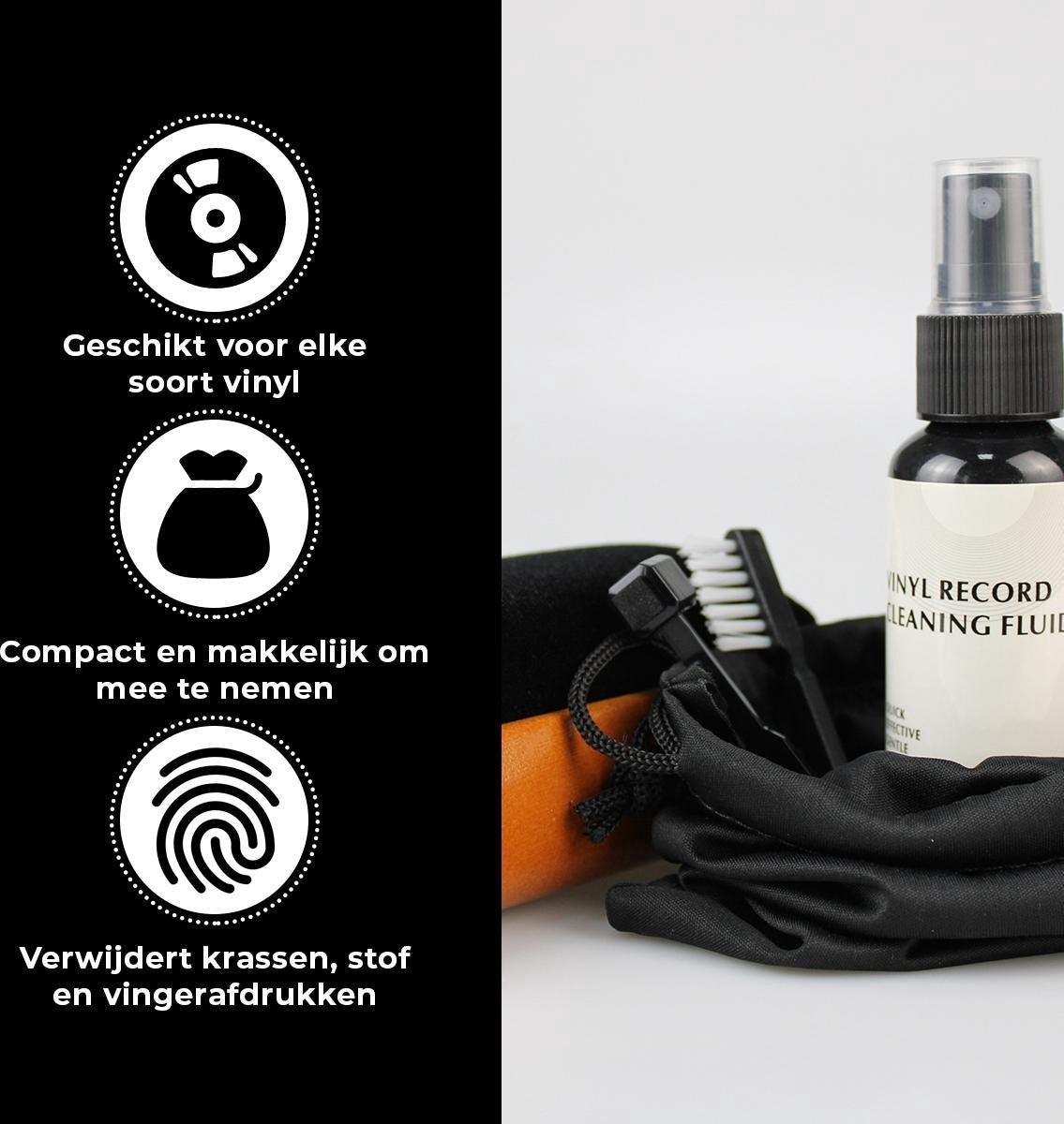 Platenborstel Premium Set - Antistatisch - Platenreiniger - LP Borstel - Vinyl Borstel - Vinyl Reiniger - LP schoonmaakset - LP Reinigingsset - LP Reiniger - Vinyl Cleaning Kit - Platen Schoonmaakset - Naaldborstel Platenspeler - afbeelding 2