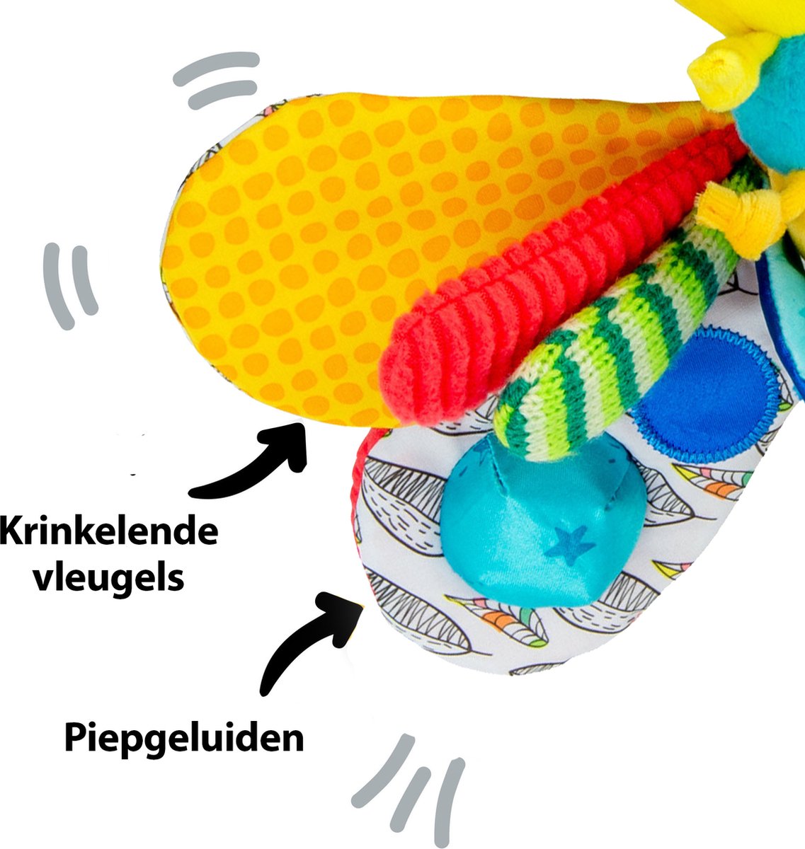 Lamaze Freddie De Vuurvlieg - Grijp- en bijtspeelgoed - Babyspeelgoed - Knuffel - Spelen en ontdekken - afbeelding 5