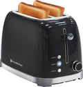 KitchenBrothers Retro Broodrooster - Toaster - 6 Warmteniveaus - 2 Extra Brede Sleuven - BPA-vrij - 815W - Zwart - afbeelding 1