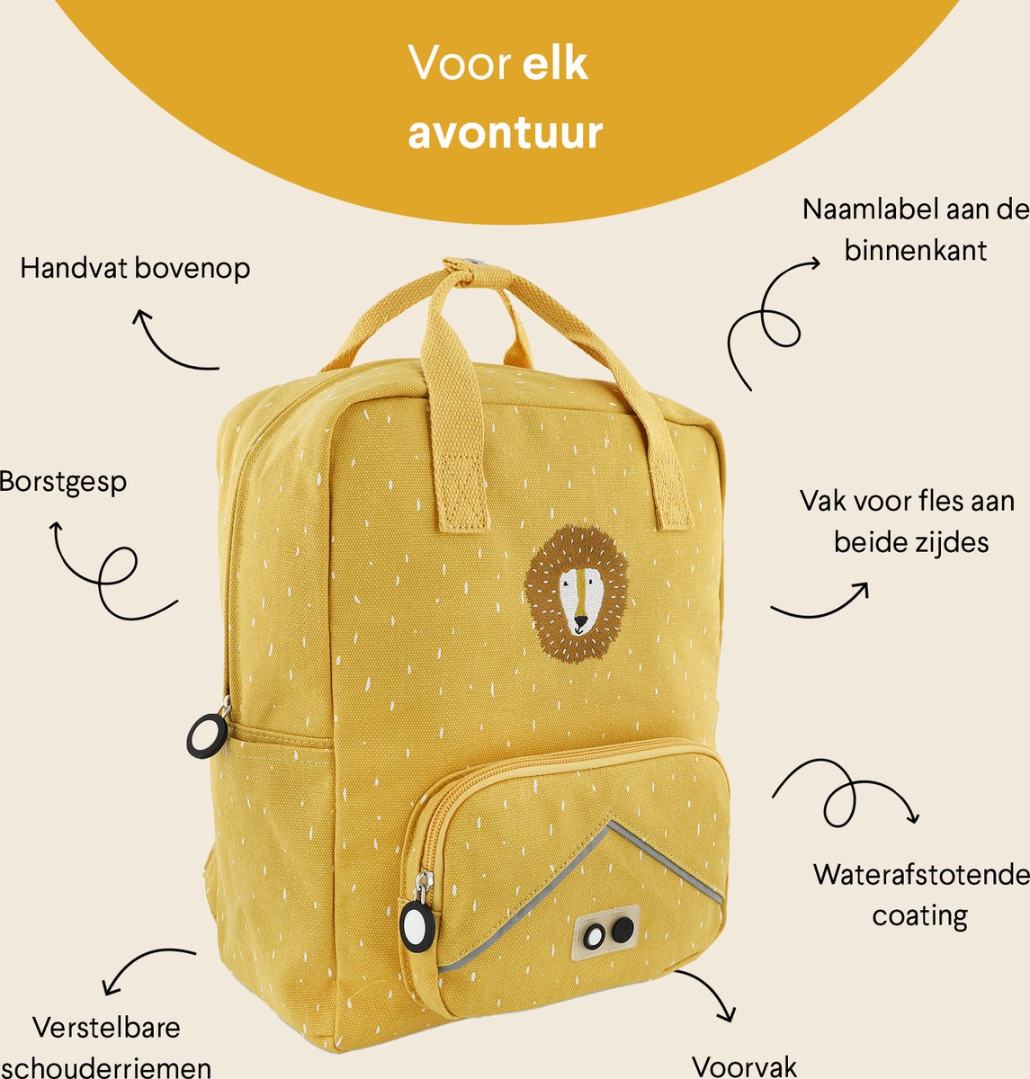 Trixie Grote Rugzak Mr. Lion - afbeelding 5
