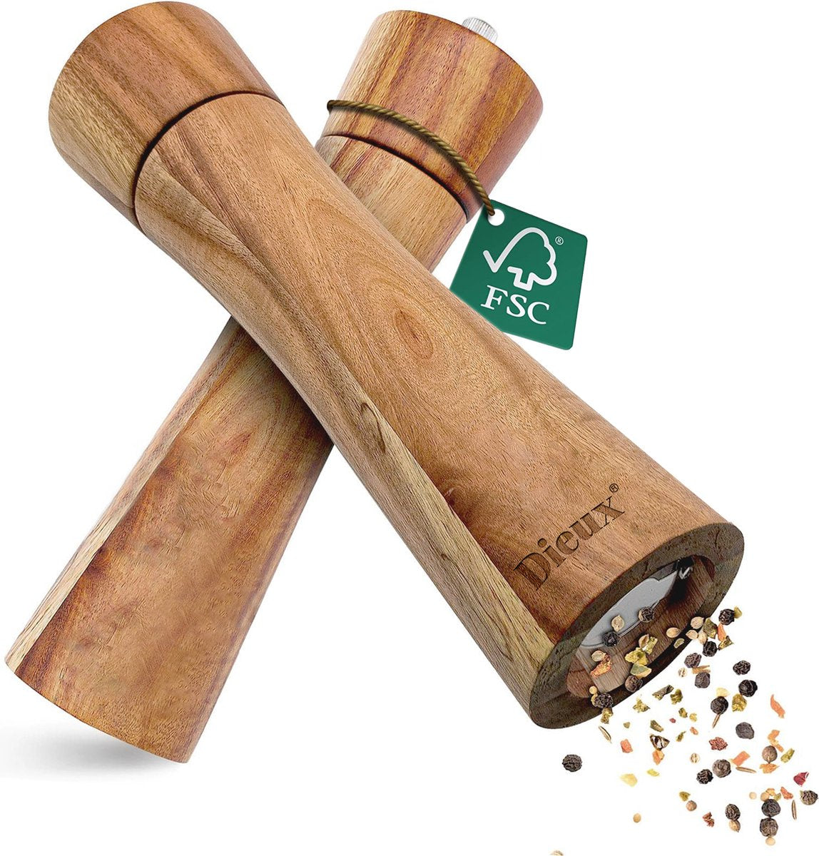 Dieux® - Peper en Zoutmolen set - 22CM - Pepermolen - afbeelding 1