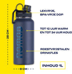 NOMAD Drinkfles 1 liter - Geïsoleerde RVS thermosfles - afbeelding 2