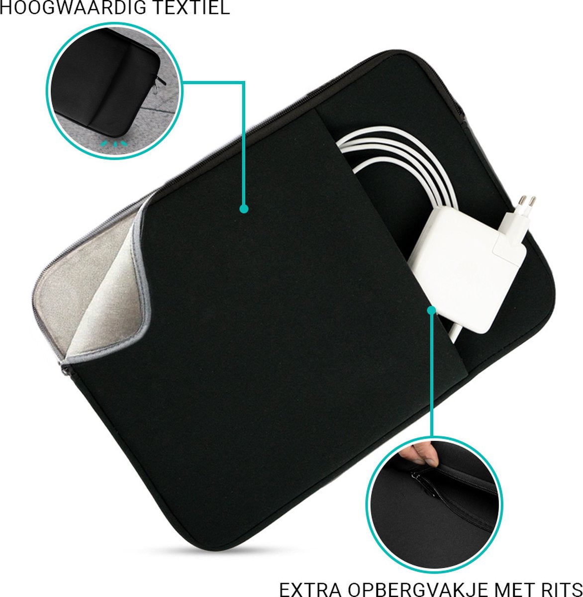 Coverzs Laptophoes - 15.6 inch - Zwart - afbeelding 3