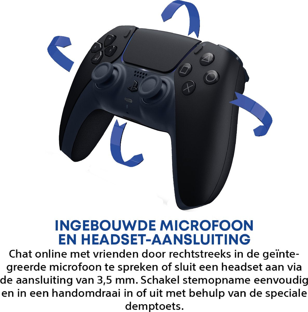 Sony PS5 DualSense Draadloze Controller - Midnight Black - afbeelding 3