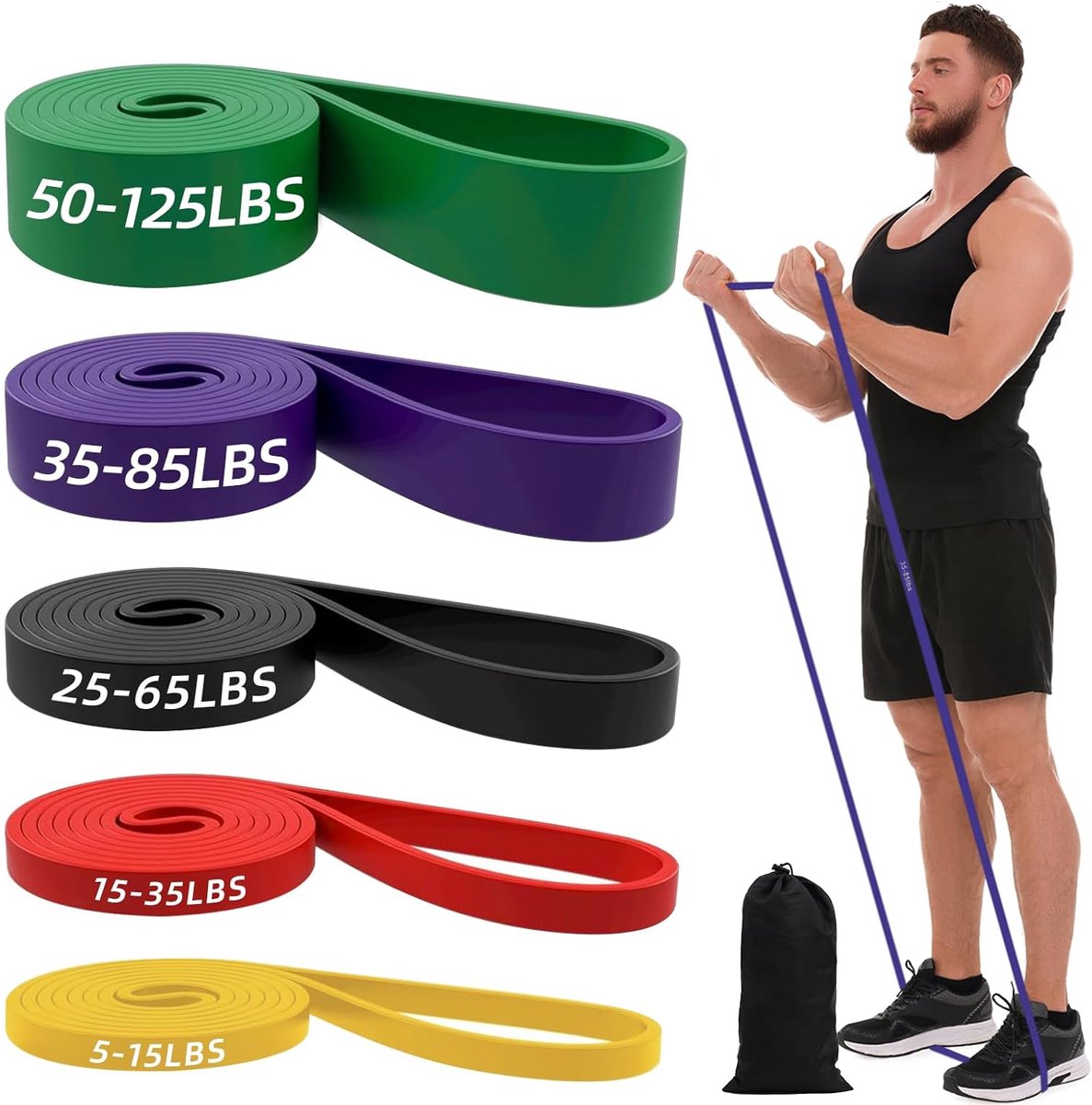 Premium Weerstandsbanden Set - 5-delig - afbeelding 1