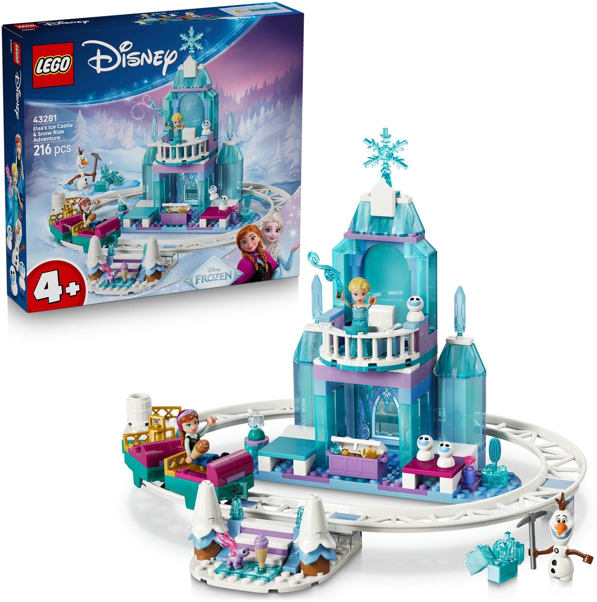 LEGO Disney Frozen - Elsa's IJskasteel en Sneeuwrit Bouwbaar Kasteel Speelgoed voor Kinderen - 43281 - afbeelding 2