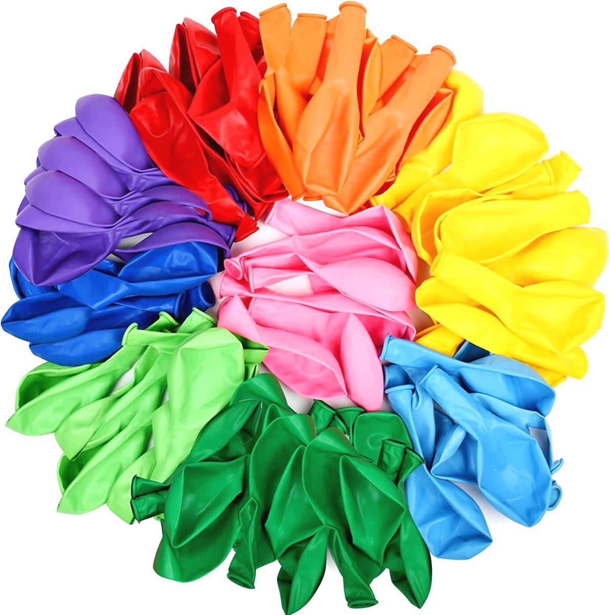Partizzle 100 stuks Gekleurde Regenboog Latex Ballonnen - Ballonnenboog - Verjaardag / Carnaval Party Versiering - Helium Geschikt - 30 CM - afbeelding 1