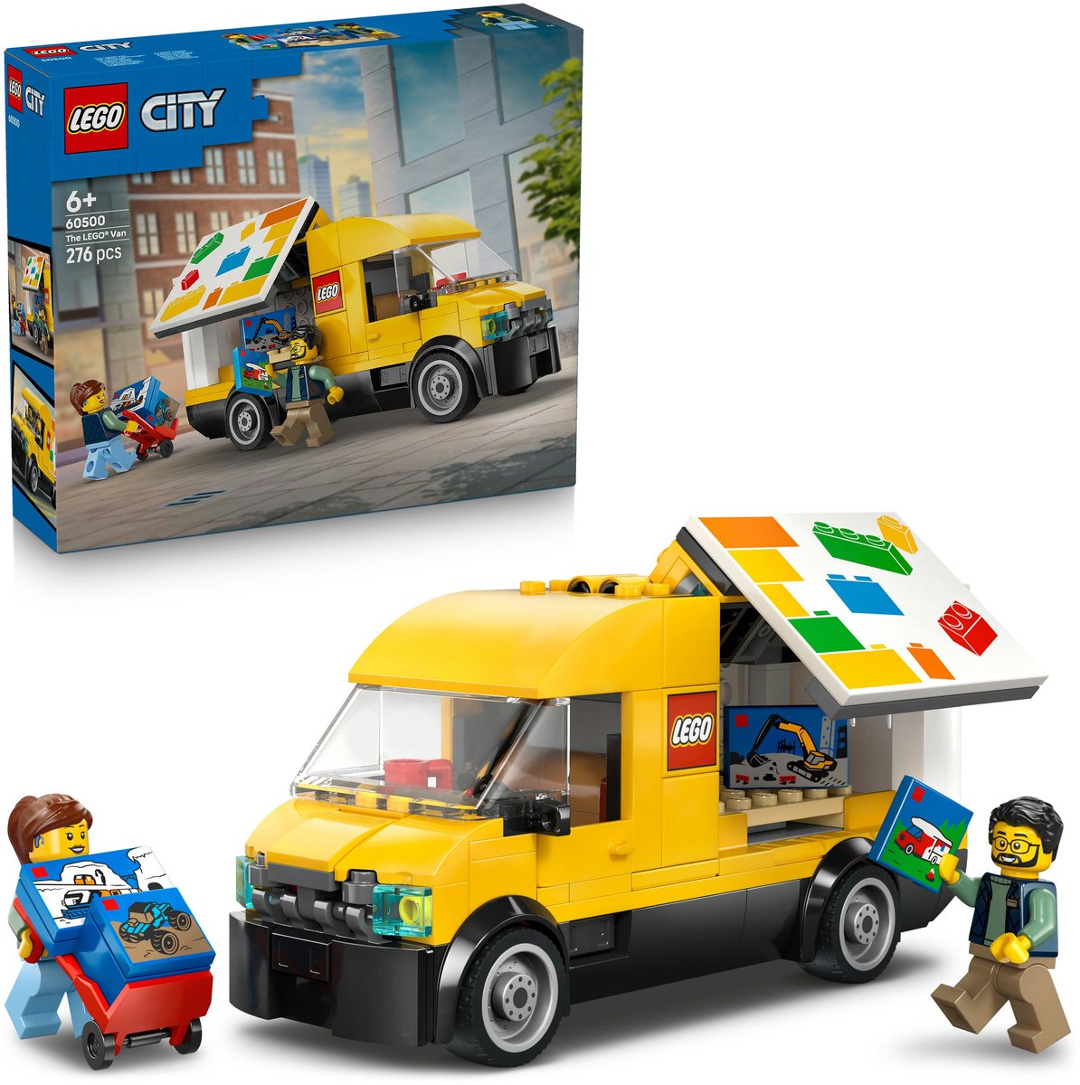LEGO® City: De LEGO Bestelwagen - Bouw- en Speelset voor Autofans Vanaf 6 Jaar - Met 2 Minifiguren - 60500 - afbeelding 2