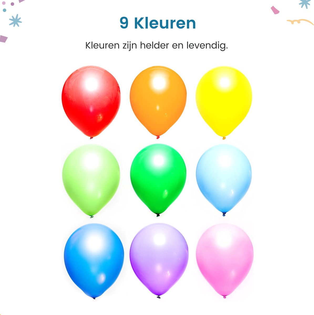 Partizzle 100 stuks Gekleurde Regenboog Latex Ballonnen - Ballonnenboog - Verjaardag / Carnaval Party Versiering - Helium Geschikt - 30 CM - afbeelding 2