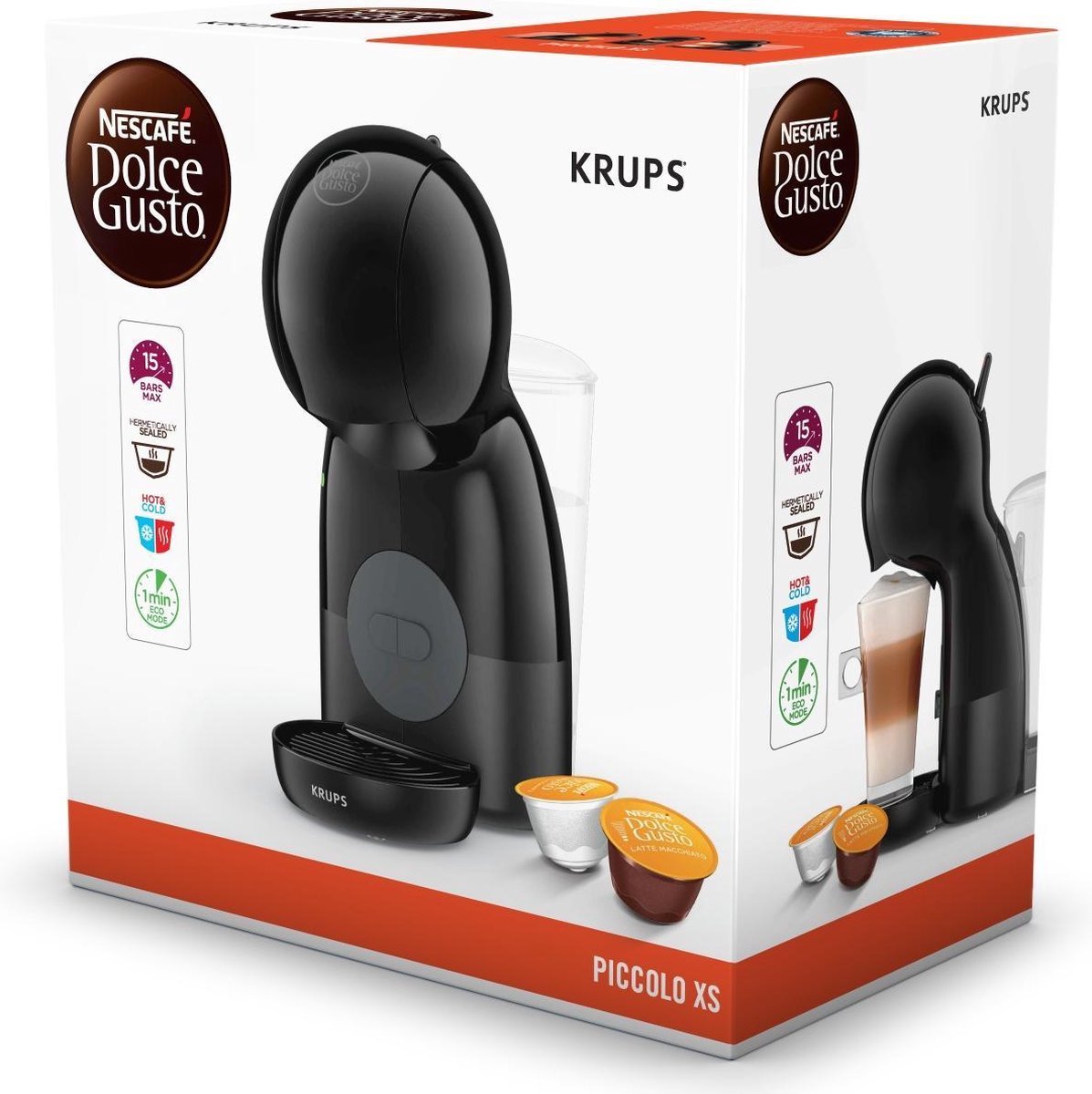 Krups NESCAFÉ Dolce Gusto Piccolo XS KP1A35 - Inclusief Try Out Multi Pack Voor 40 Kopjes - Zwart - afbeelding 4