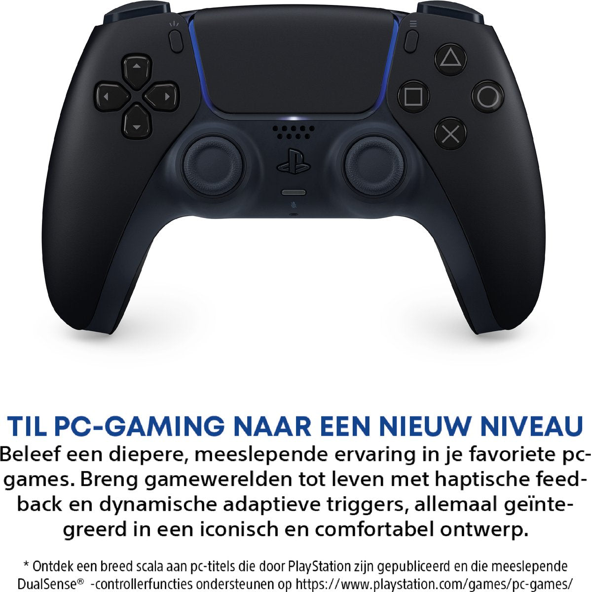 Sony PS5 DualSense Draadloze Controller - Midnight Black - afbeelding 4
