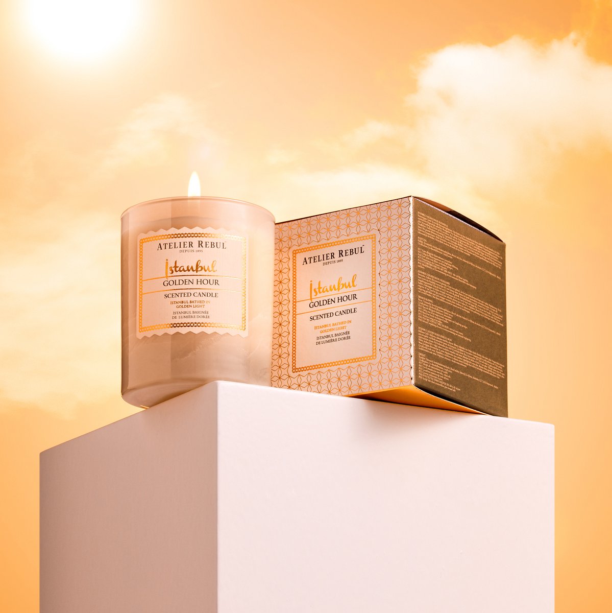 Atelier Rebul Istanbul Golden Hour - Geurkaars (210g) - 45 Branduren - afbeelding 3