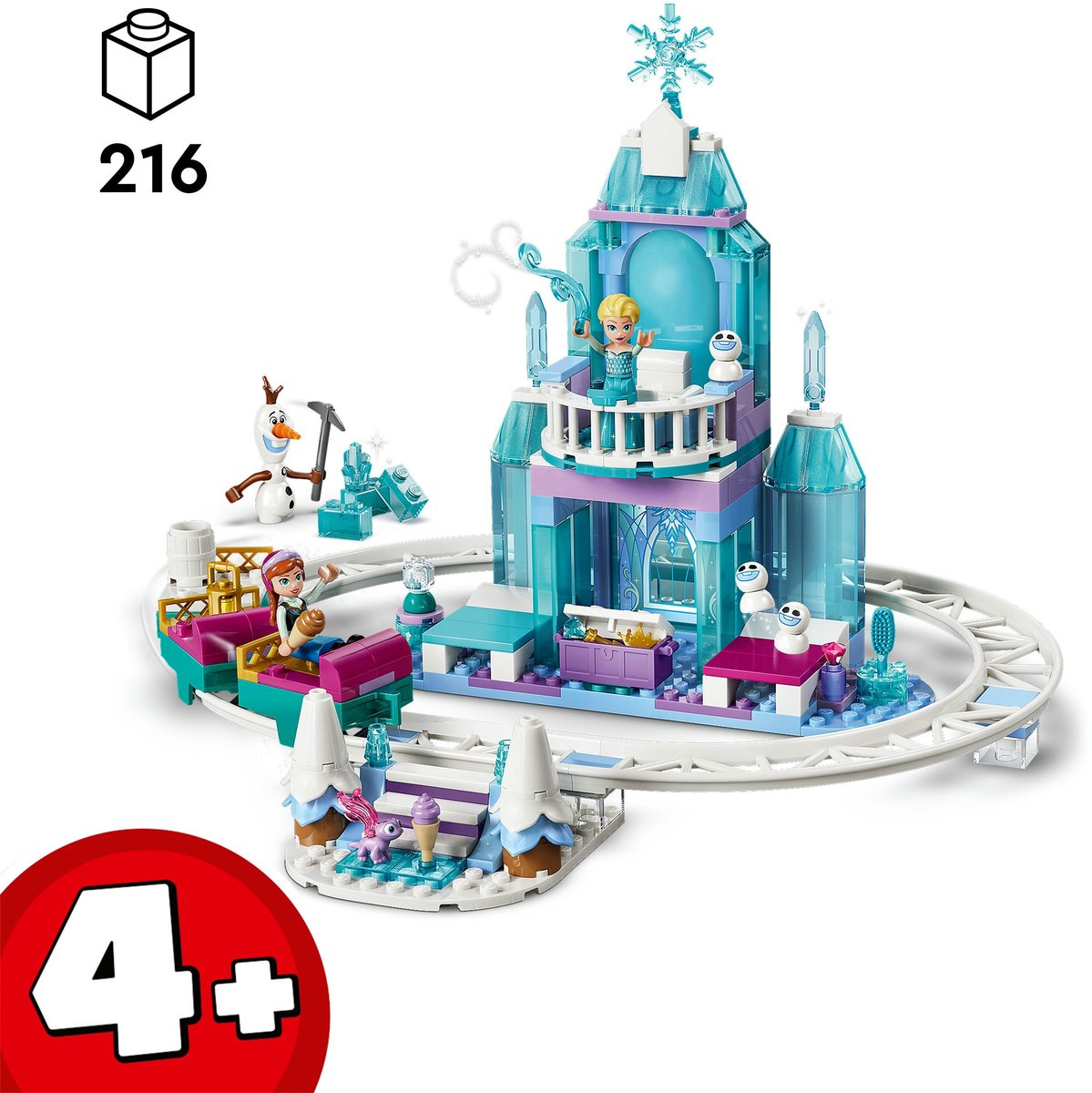 LEGO Disney Frozen - Elsa's IJskasteel en Sneeuwrit Bouwbaar Kasteel Speelgoed voor Kinderen - 43281 - afbeelding 4