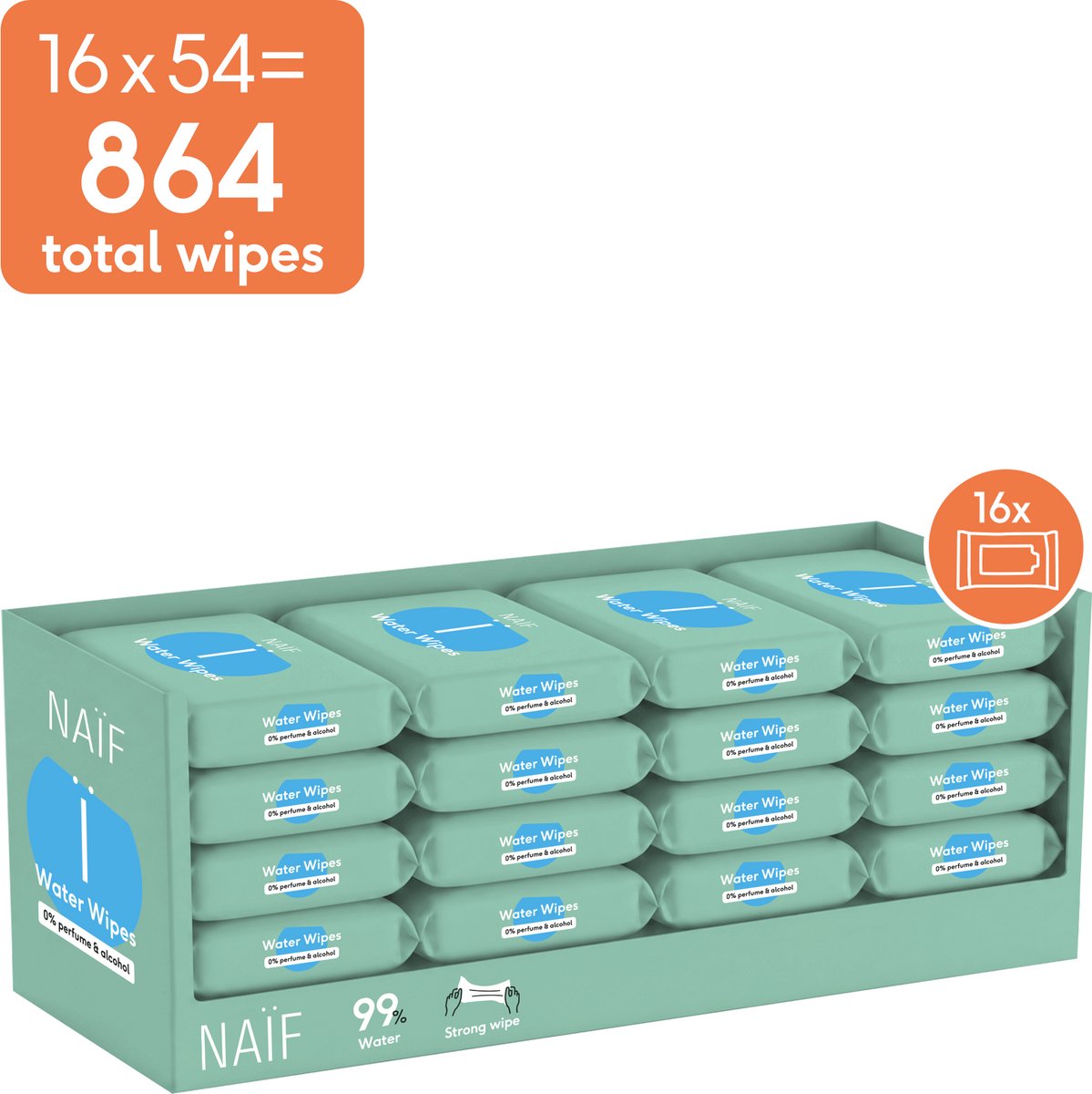 Naïf Sterke Billendoekjes - 864 stuks - afbeelding 1