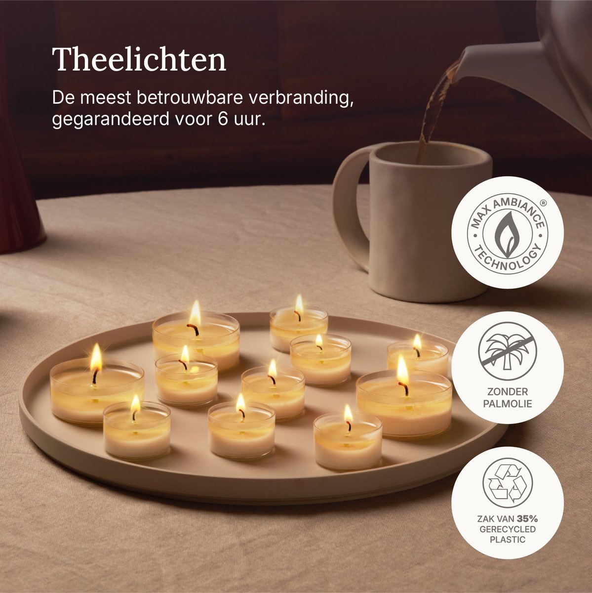 Bolsius - 240 Stuks - Wit - Grootverpakking Waxinelichtjes - afbeelding 3