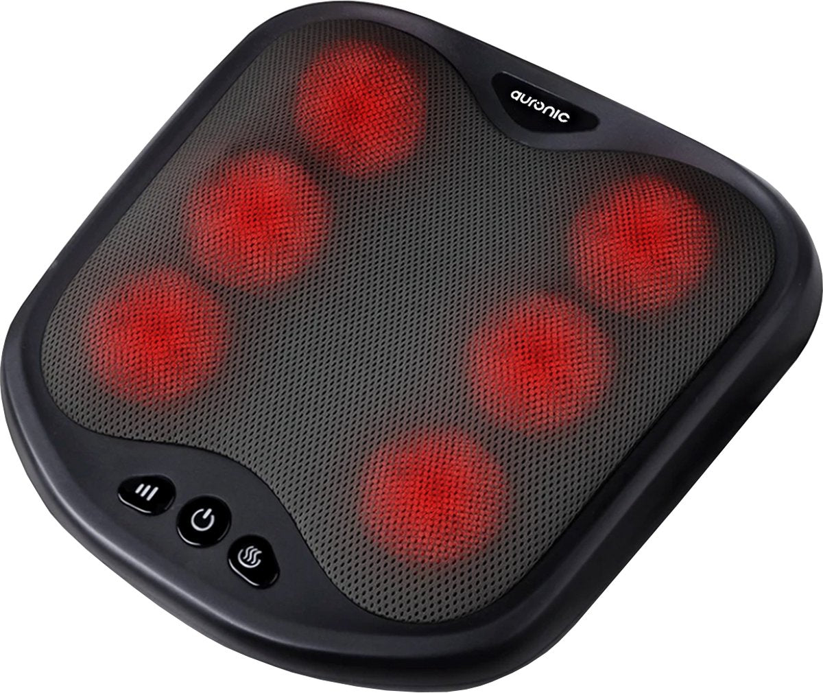 Auronic Voetmassage Apparaat - 18 Shiatsu Massagekoppen - Warmtefunctie - 3 Standen - Massage voor Voeten - Wasbaar - Zwart - afbeelding 1