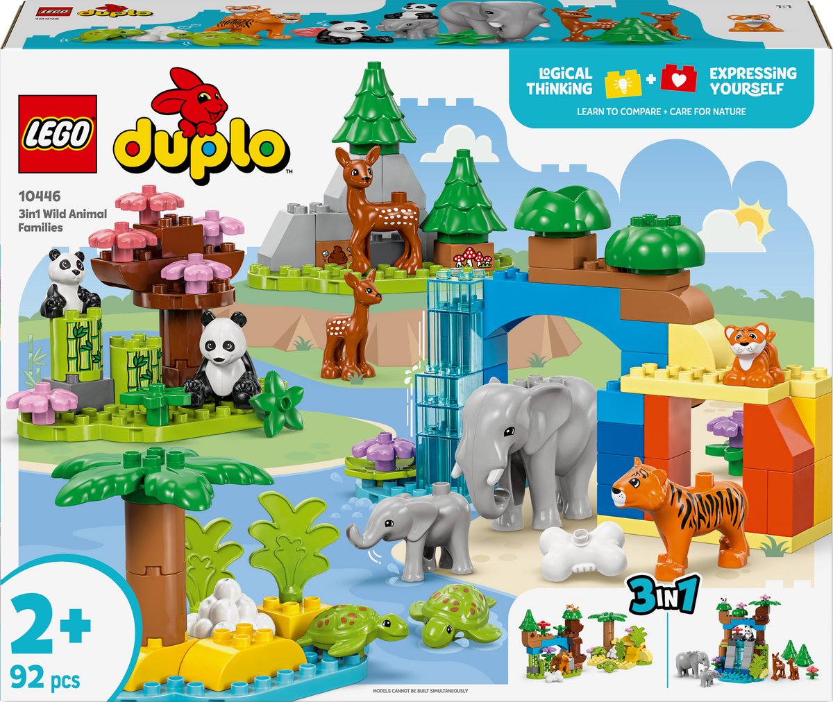 LEGO DUPLO Stad 3-in-1 families van wilde dieren - 10446 - afbeelding 1