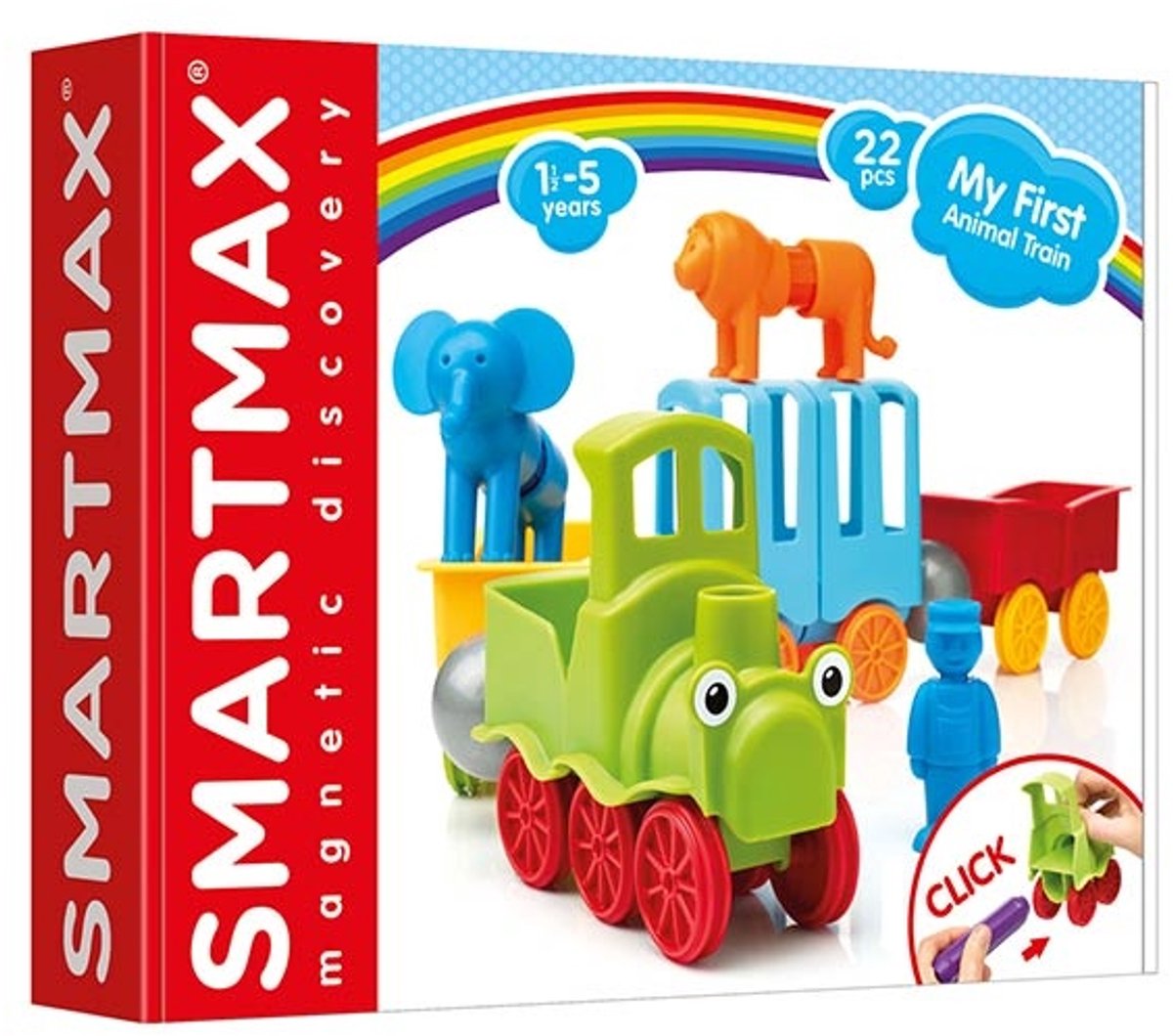 SmartMax My First Animal Train - 22-delige magnetische bouwset - afbeelding 1