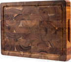 VDN Professionele Snijplank Acacia Hout met Sapgeul en Handvaten - Anti-slip Borrelplank - afbeelding 1