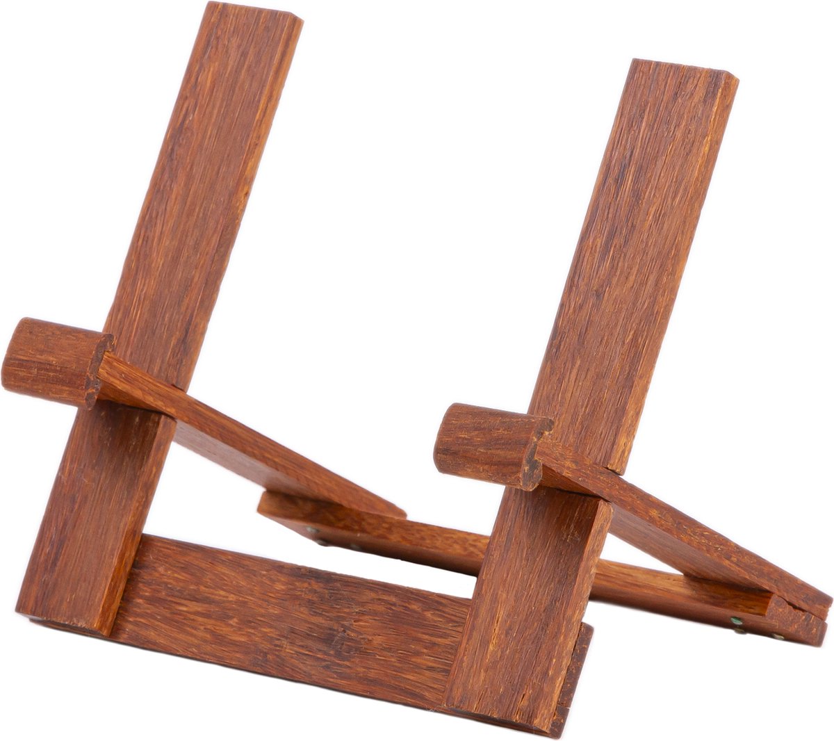 QUVIO Klein Boekenstandaard - Boekenhouder - Kookboek standaard - Leesstandaard - Book holder - Kookboekstandaard - Boekhouder - Tablet houder - Hout - Donkerbruin - Klein - Geschikt voor boeken tot A5 formaat of tablet - afbeelding 1