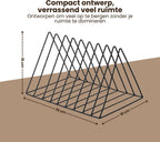 LP Opbergsysteem - Zwart - Elpee Opbergrek - Platenrek van Metaal - Opbergrek LP - Vinyl OpbergSysteem - 50 tot 60 Platen - Bordenstandaard - Boekenstandaard - afbeelding 2