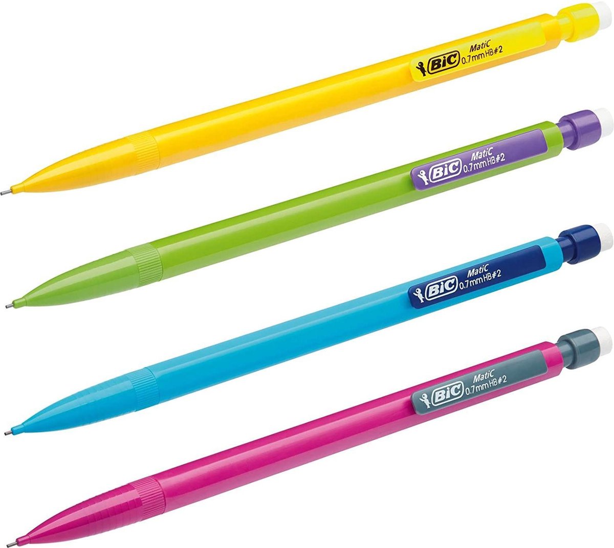 BIC Matic Fun - Vulpotlood met gum - HB Potlood 0.7 mm - 10 Stuks - afbeelding 4