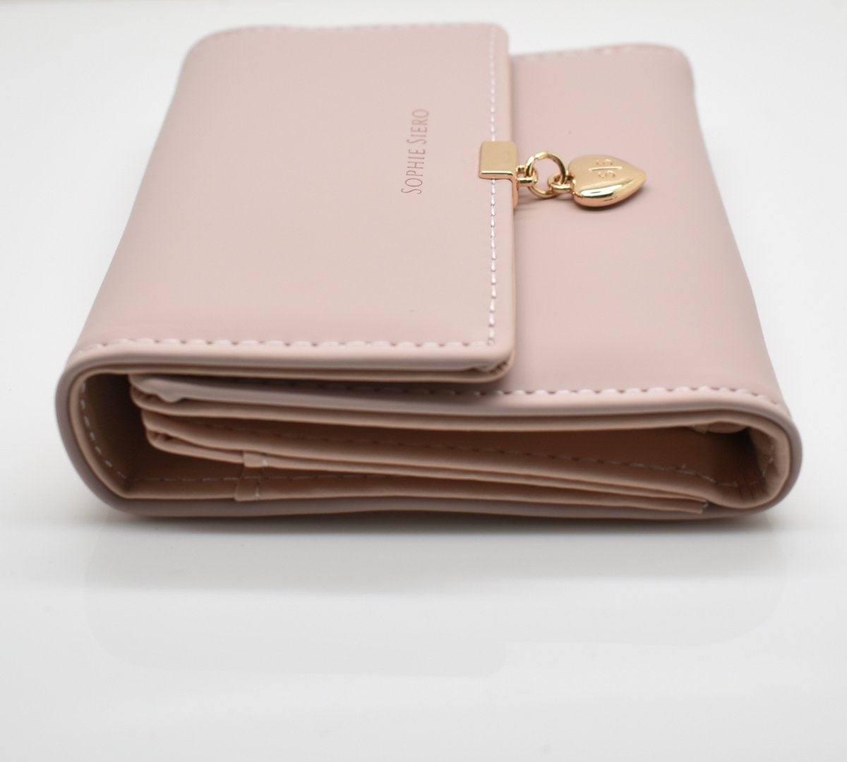 Beurs Dames klein met RFID - Portemonnee roze Sophie met muntvak en rits - afbeelding 2