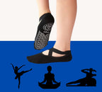 Sportsokken - Geschikt voor Yoga & Pilates sokken met antislip - 'Ballerina Yoga' - dichte tenen - zwart - afbeelding 5