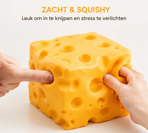 11X11X11 cm Giant Squishy Kaas Bal - Verlicht angst - Fidget Toys - Vingertop-knijpplezier - Decompressiespeelgoed - Anti-stress Knijpspeelgoed - Sensorisch decompressiespeelgoed - Geschikt voor volwassenen en kinderen - afbeelding 2