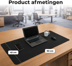 WURK Muismat 90x45 - XXL - Bureau Onderlegger - Bureau Organizer - Bureaumat - Inclusief Kabel Clip – Zwart - afbeelding 5